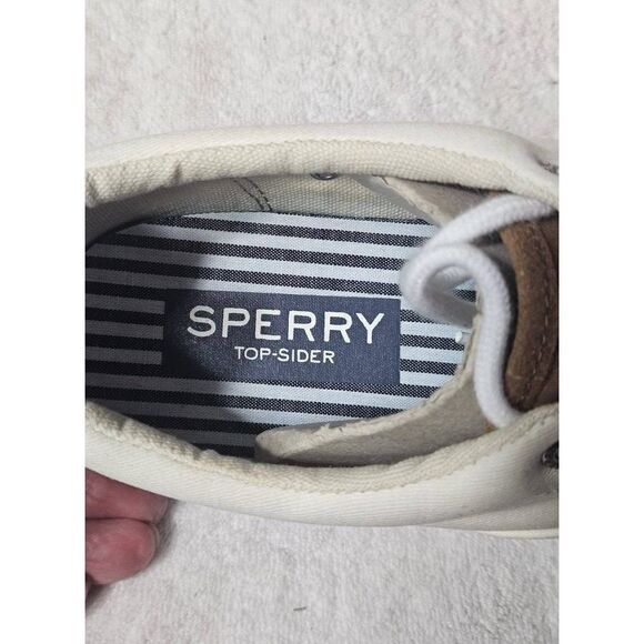 Sperry mens top sider canvas shoes Nwob - Picture 8 of 9
